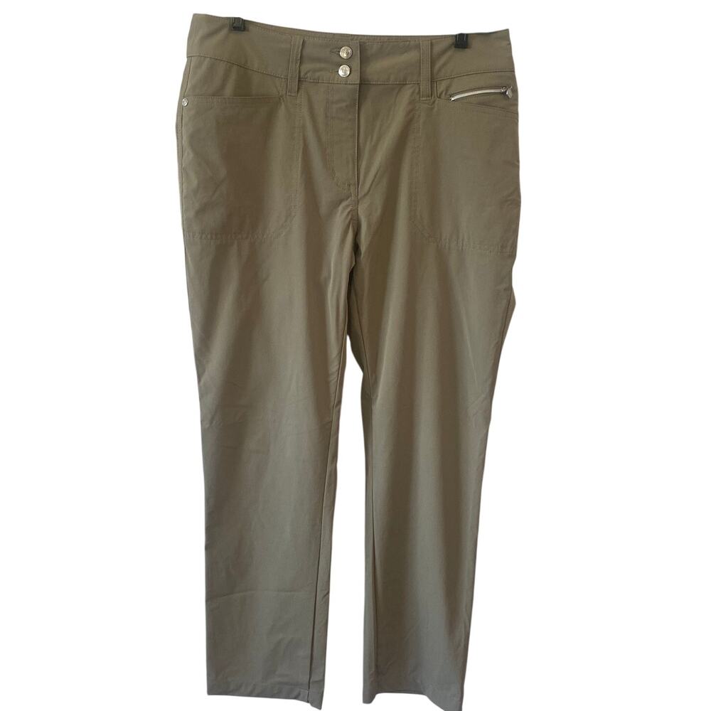 Daily Sports Miracle Pants Tan Straight Leg Golf Trousers Women's Size 8